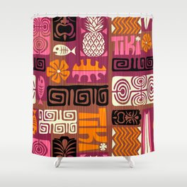 Seamless exotic Tiki pattern Shower Curtain