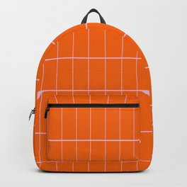 Scandinavian checker pattern orange Backpack