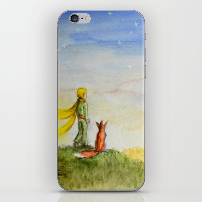 Little Prince, Fox and Wheat Fields iPhone Skin