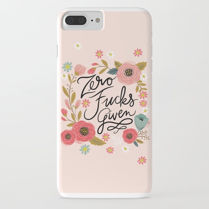 pretty swe*ry: zero fucks given, in pink iphone case