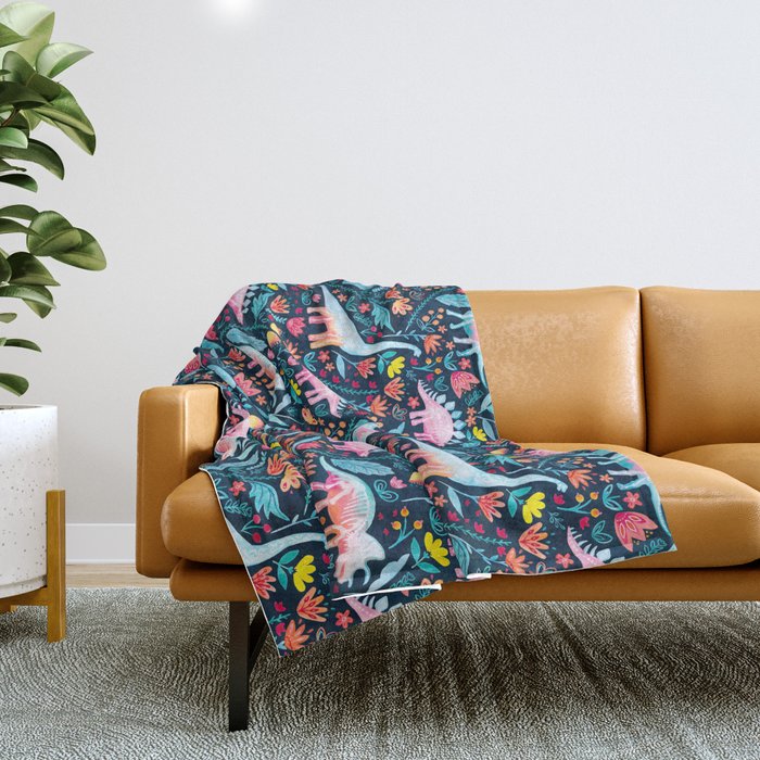 Dinosaur Delight Throw Blanket