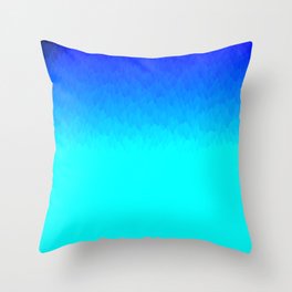 Electric Blue Ombre flames / Light Blue to Dark Blue Throw Pillow