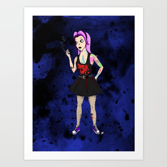 Hipster Hardcore Scene Alice Art Print