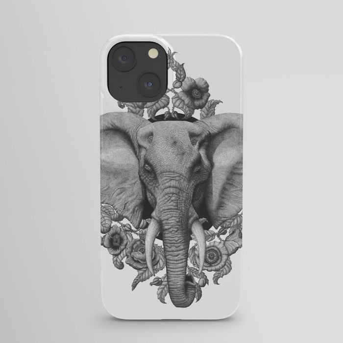 Elephant & Poppies  iPhone Case