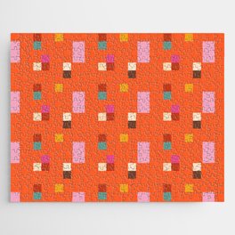 Bold Minimalism Orange Jigsaw Puzzle