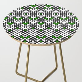 Abstract geometric pattern - green and gray. Side Table
