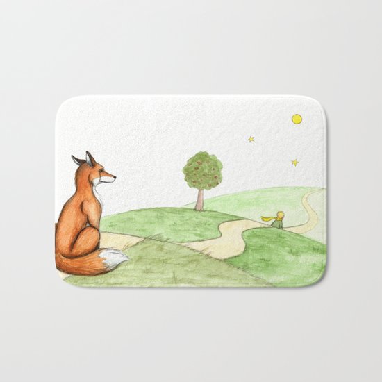 The little Prince and the Fox Bath Mat