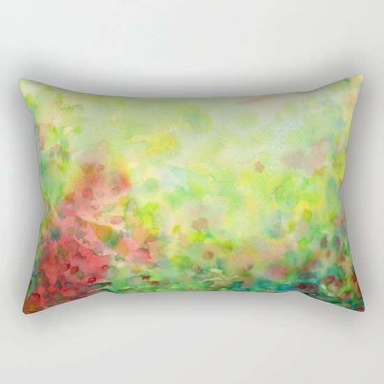 Green Mystical Spring Rectangular Pillow