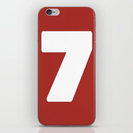 7 (White & Maroon Number) iPhone Skin