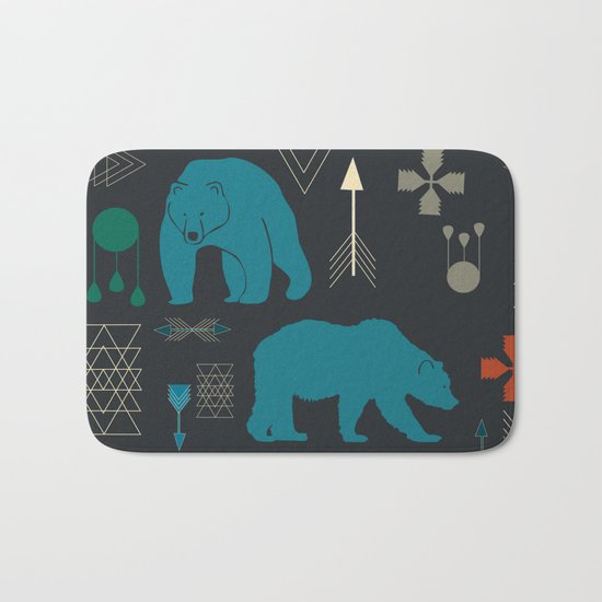 Tribal Bear Bath Mat