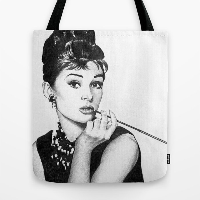 Audrey Hepburn Art Canvas Tote Bag -  New Zealand