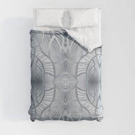 Paris Royal - Watercolor Art Deco Pattern Grey Comforter