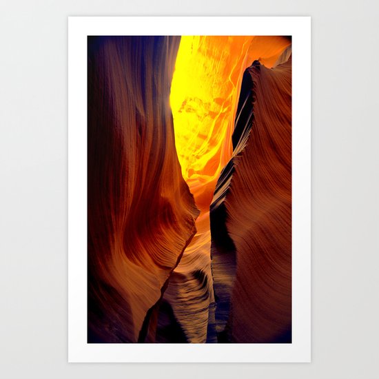 Magic pass. Low Antelope Canyon, Arizona Art Print