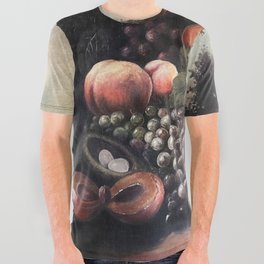 Monkey Holding the Fruit of Life Painting All Over Graphic Tee