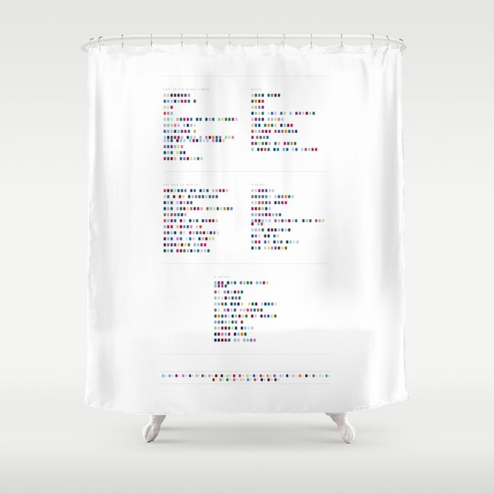 Interpol Discography in Colour Code Shower Curtain