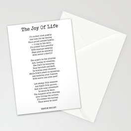 The Joy Of Life - Berton Braley Poem - Literature - Typewriter Print Stationery Card