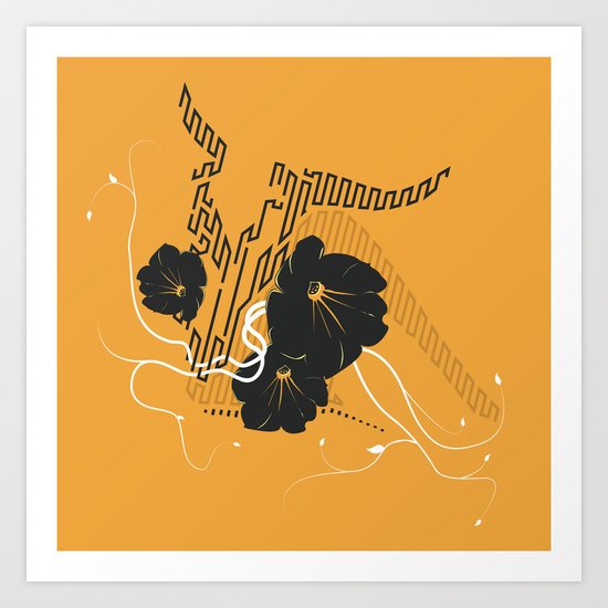 Untitled Art - Orange Art Print