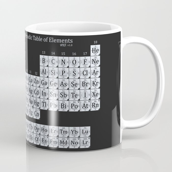 Grayscale Periodic Table Of Elements Coffee Mug By Samize Society6 - Periodic Table Of Elements Coffee Mug Grayscale Periodic Table Of Elements Coffee Mug By Samize Society6 - Periodic Table Of Elements Coffee Mug
