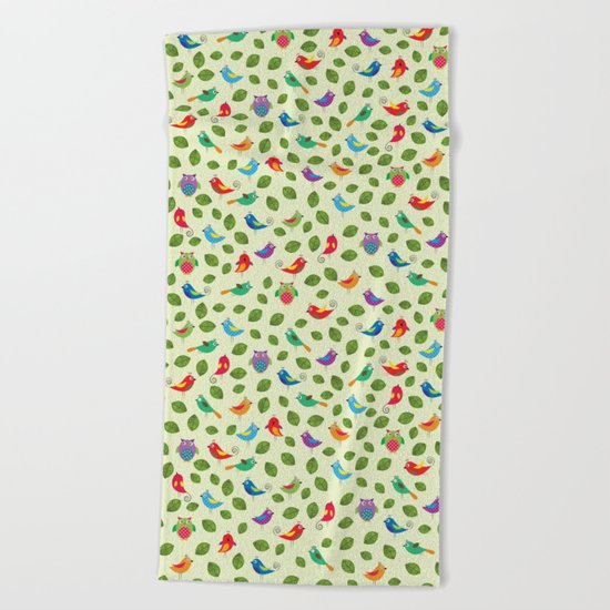 Birds pattern Beach Towel