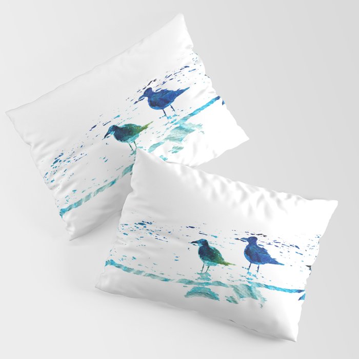 Seagull Art - On The Shore - By Sharon Cummings Pillow Sham