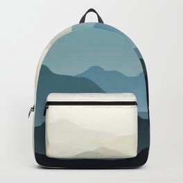 Teal Blue Mountaintops Backpack