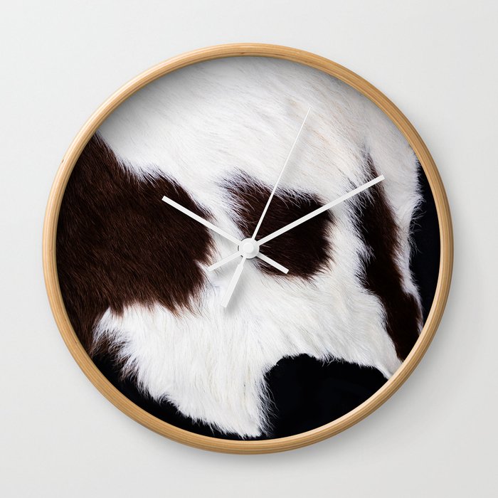 Cowhide Tuffs (Smooth Faux Print) Wall Clock
