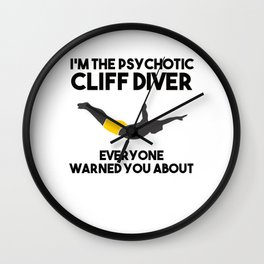 Cliff Diving Extreme Sport Wall Clock