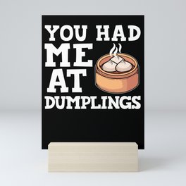 Dumpling Dim Sum Recipes Soup Vegetarian Mini Art Print