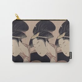 Vintage Japanese Ukiyo-e Woodblock Print Woman Portrait III Carry-All Pouch