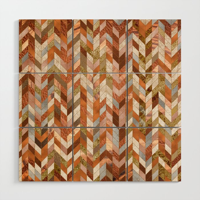 Wooden Herringbone Pattern (june 2019) Wood Wall Art