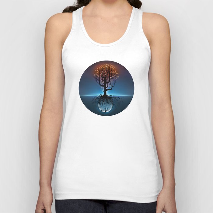 Tree, Candles, and the Moon Tank Top