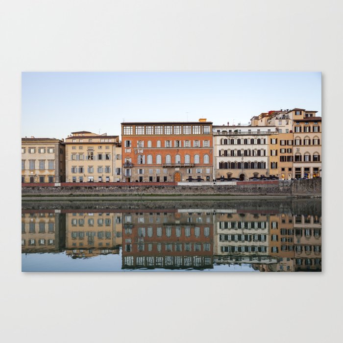 Florence Reflected in the Arno  |  Travel Photography Canvas Print