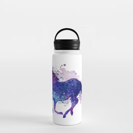 Running Horse Watercolor Silhouette Water Bottle