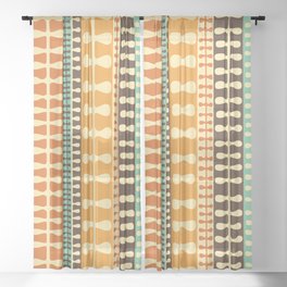 Keily inspired mid-century design 4 Sheer Curtain