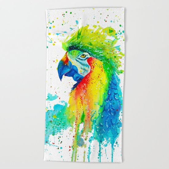 parrot Beach Towel