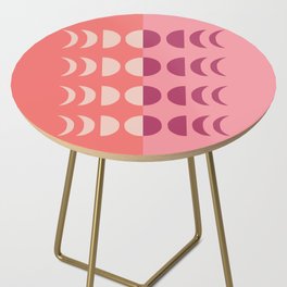 Moon Phases 19 in Coral Purple Beige Pink Side Table