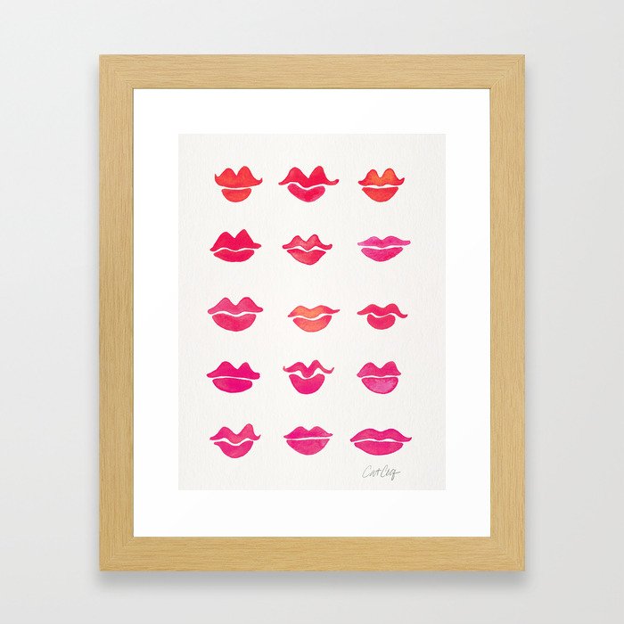 Kiss Collection – Pink Palette Framed Art Print