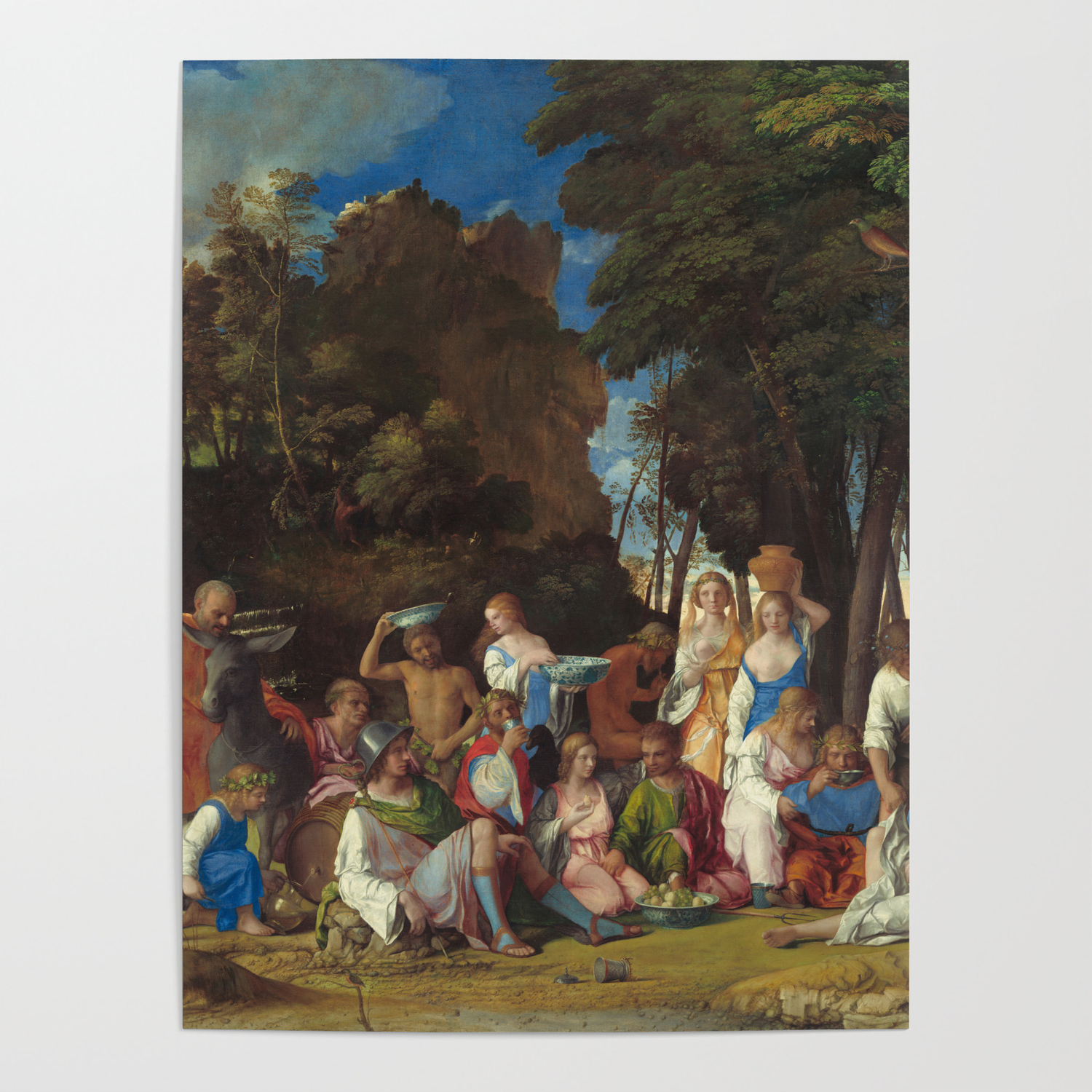 The Feast Of The Gods Painting By Giovanni Bellini And Titian Poster By Podartist Society6