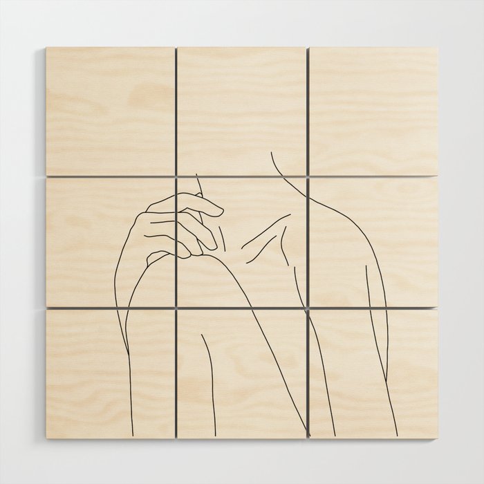 line drawing of woman's body