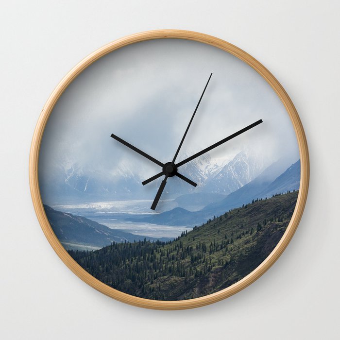 Mountain Valley Lake Wall Clock