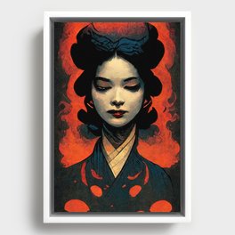 The Ancient Spirit of the Geisha Framed Canvas