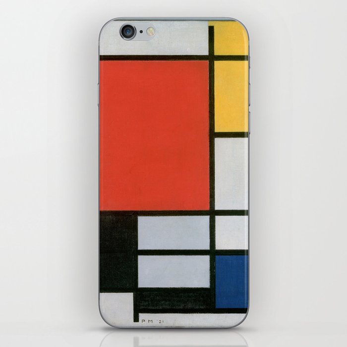 Composition in Red, Yellow, Blue and Black, Piet Mondrian, oil on canvas, 1921 iPhone Skin