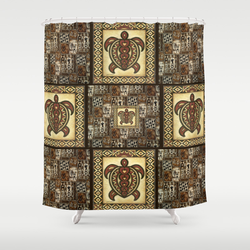 Hawaiian Tapa Cloth Shower Curtain By Jmariellearts Society6