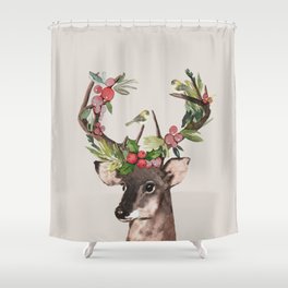 Christmas Deer Shower Curtain