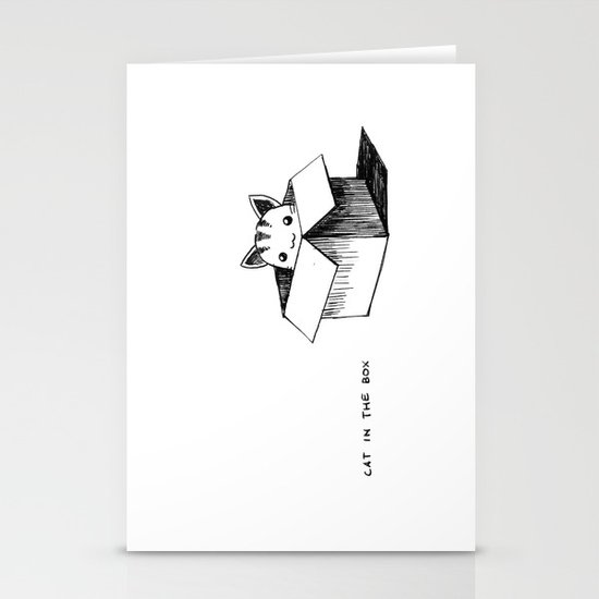 Cat in the box Stationery Cards