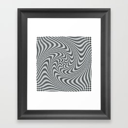 Black and white optical illusion 2 Framed Art Print