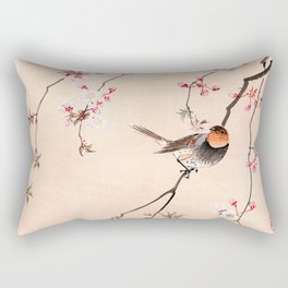 Peach Tree Robin Rectangular Pillow