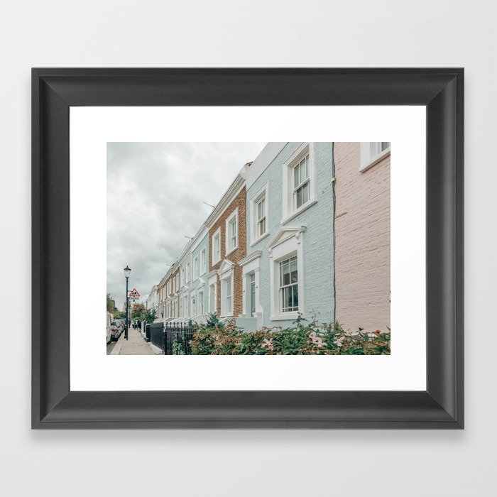 Notting Hill Houses, London Framed Art Print