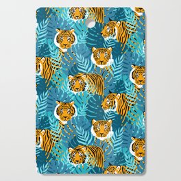 Jungle Tigers - Blue Cutting Board