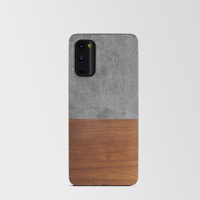 Concrete and Wood Luxury Android Card Case